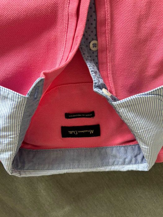 Koszulka polo męska Massimo Dutti różowa rozm L