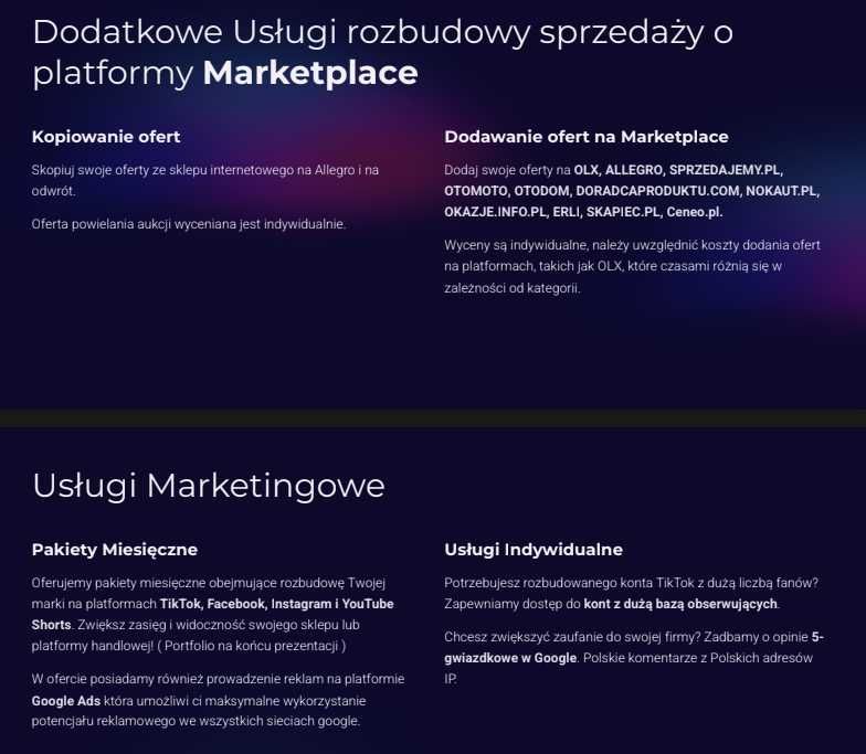 Strony internetowe | Sklep www | Tworzenie stron | Pozycjonowanie SEO