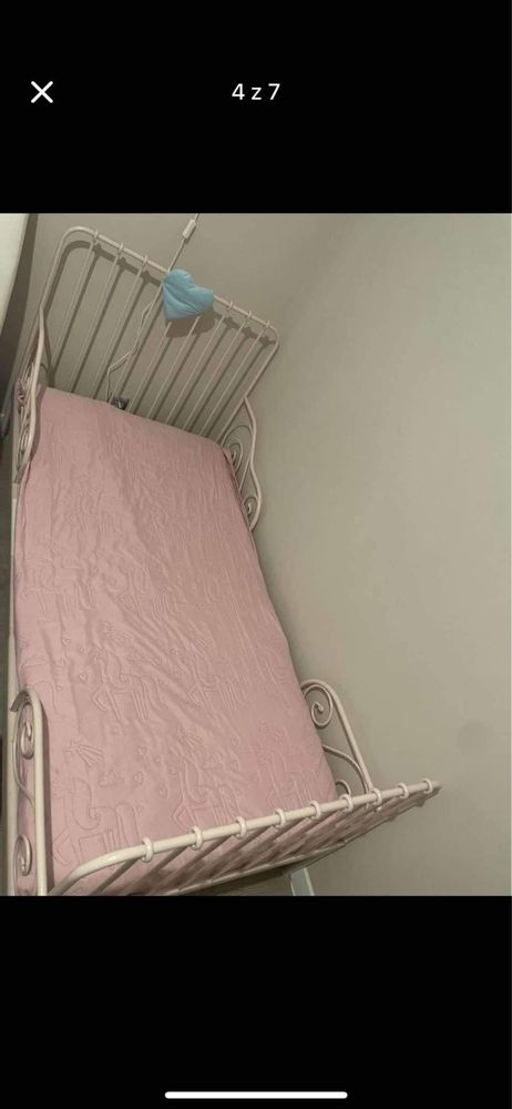 Lozeczko ikea stan bardzo dobry, nowy materac
