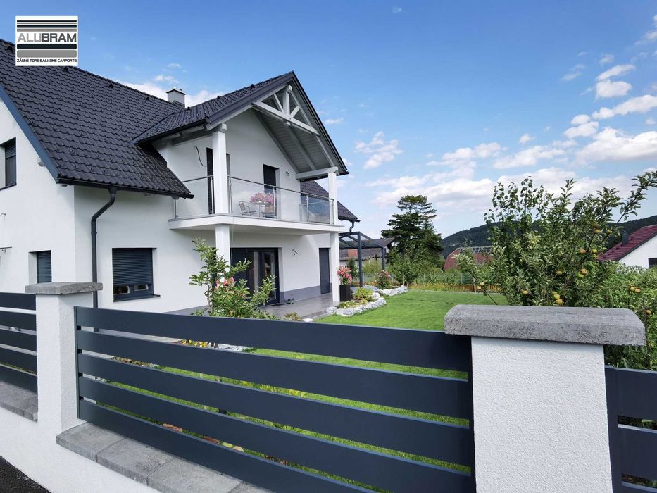 Nowoczesne ogrodzenie aluminiowe | SONATA 80 | ALUBRAM