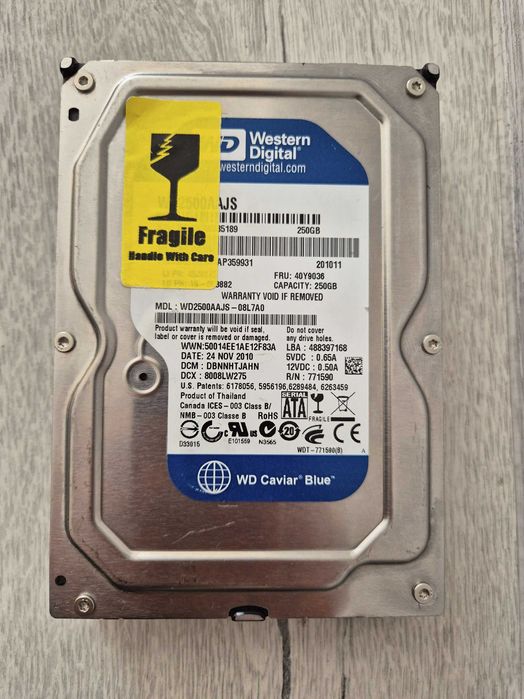 жорсткий диск для ПК SATA2 SATA3 250GB Seagate i WD 7200RPM\3.5