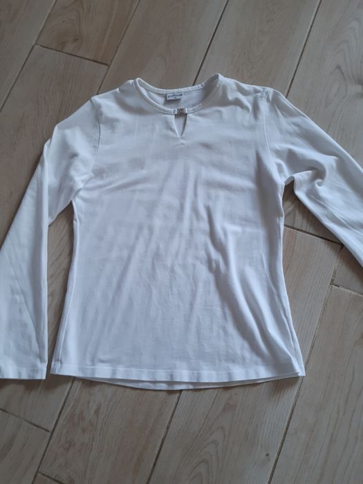 Biała Bluzeczka z długim rękawkiem 158cm