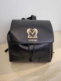 Love Moschino klasyczny czarny plecak