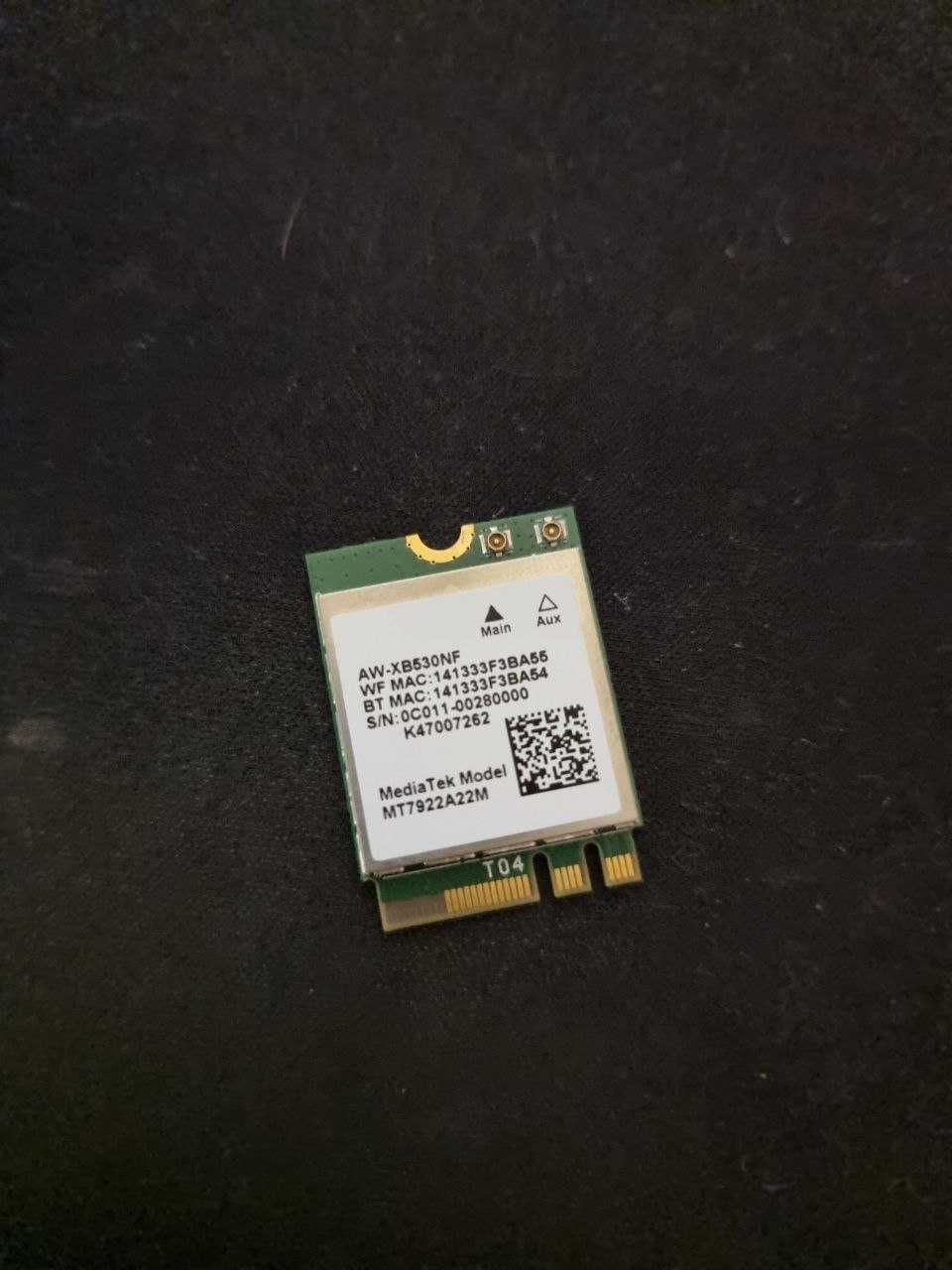 Адаптер Wifi 6e + Bluetooth Mediatek MT7922 160MHz M2