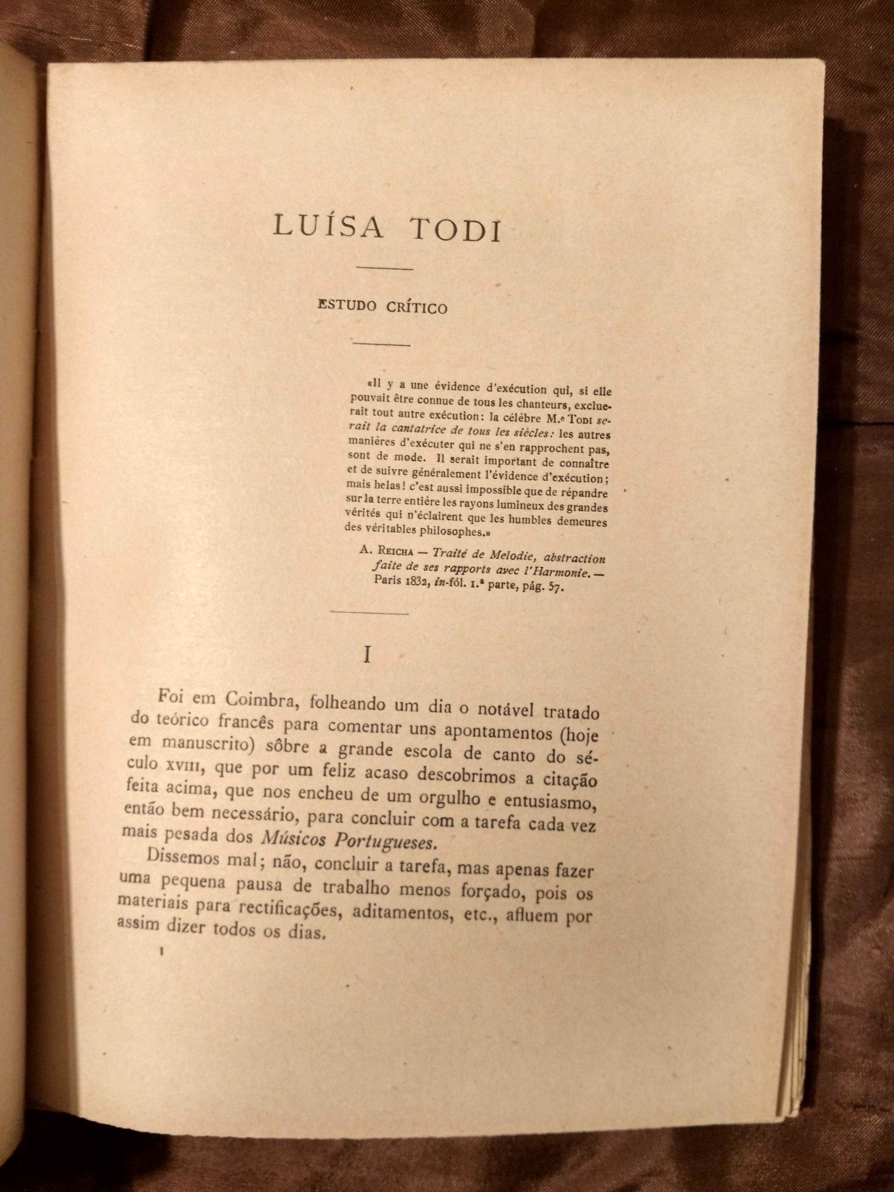 LUÍSA TODI, estudo crítico - Universidade de Coimbra - 1929