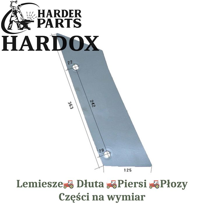 Pierś Gregoire Besson HARDOX 173322 części pługa 2X lepsze niż Borowe