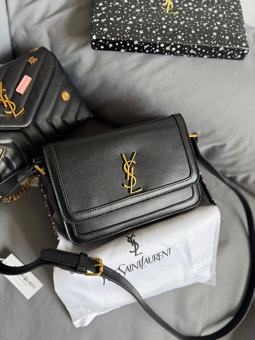Сумка жіноча чорна Yves Saint Laurent YSL натуральна шкіра женская