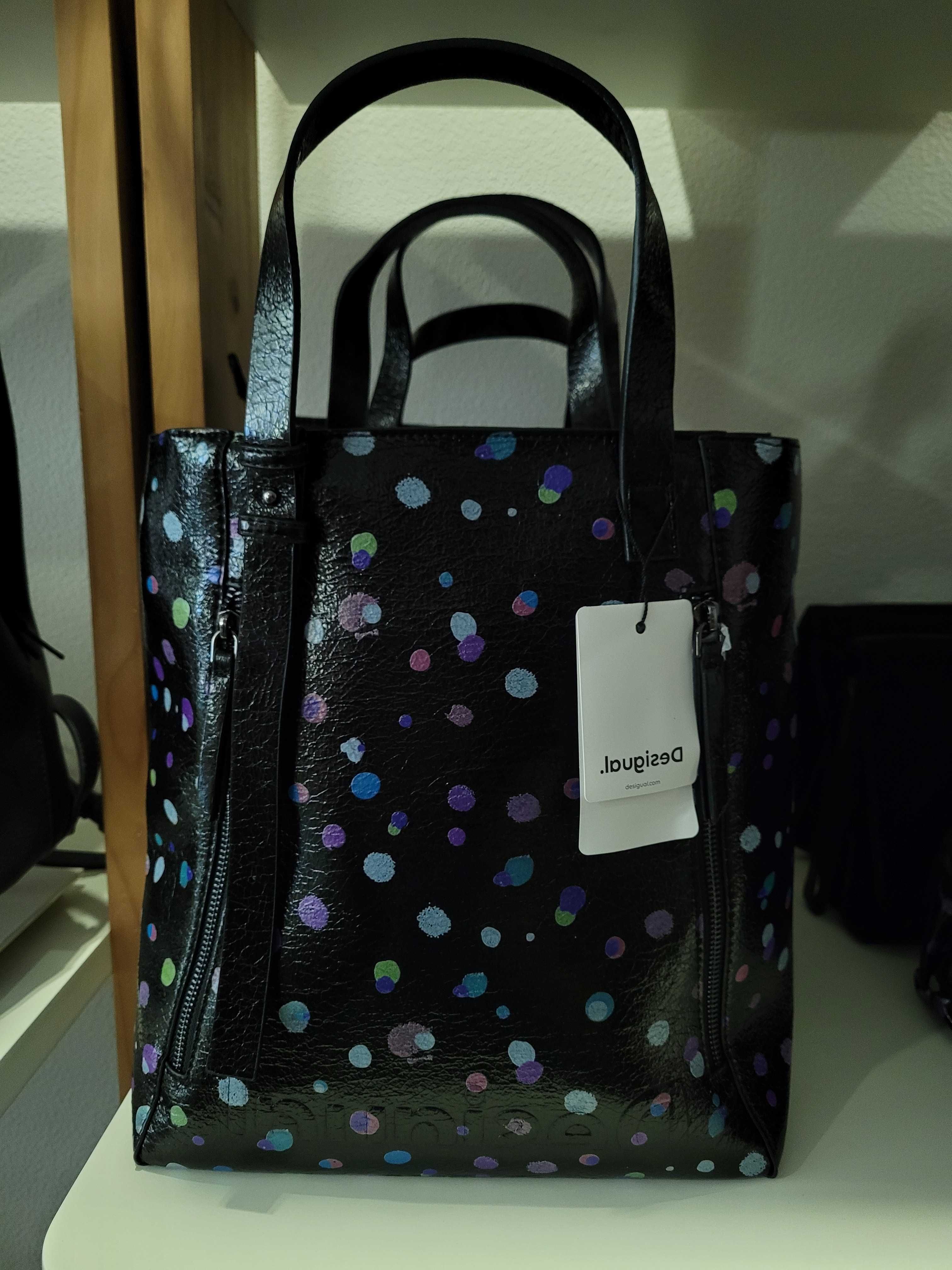 Torebka shopper w groszki