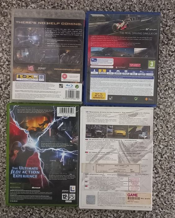 Conjunto de 4 jogos Playstation 2/3/4/Xbox