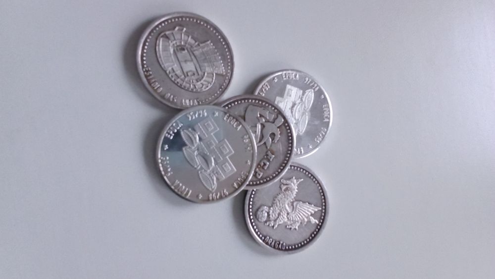Prata conjunto de moedas comemorativas do Tetra do FCP