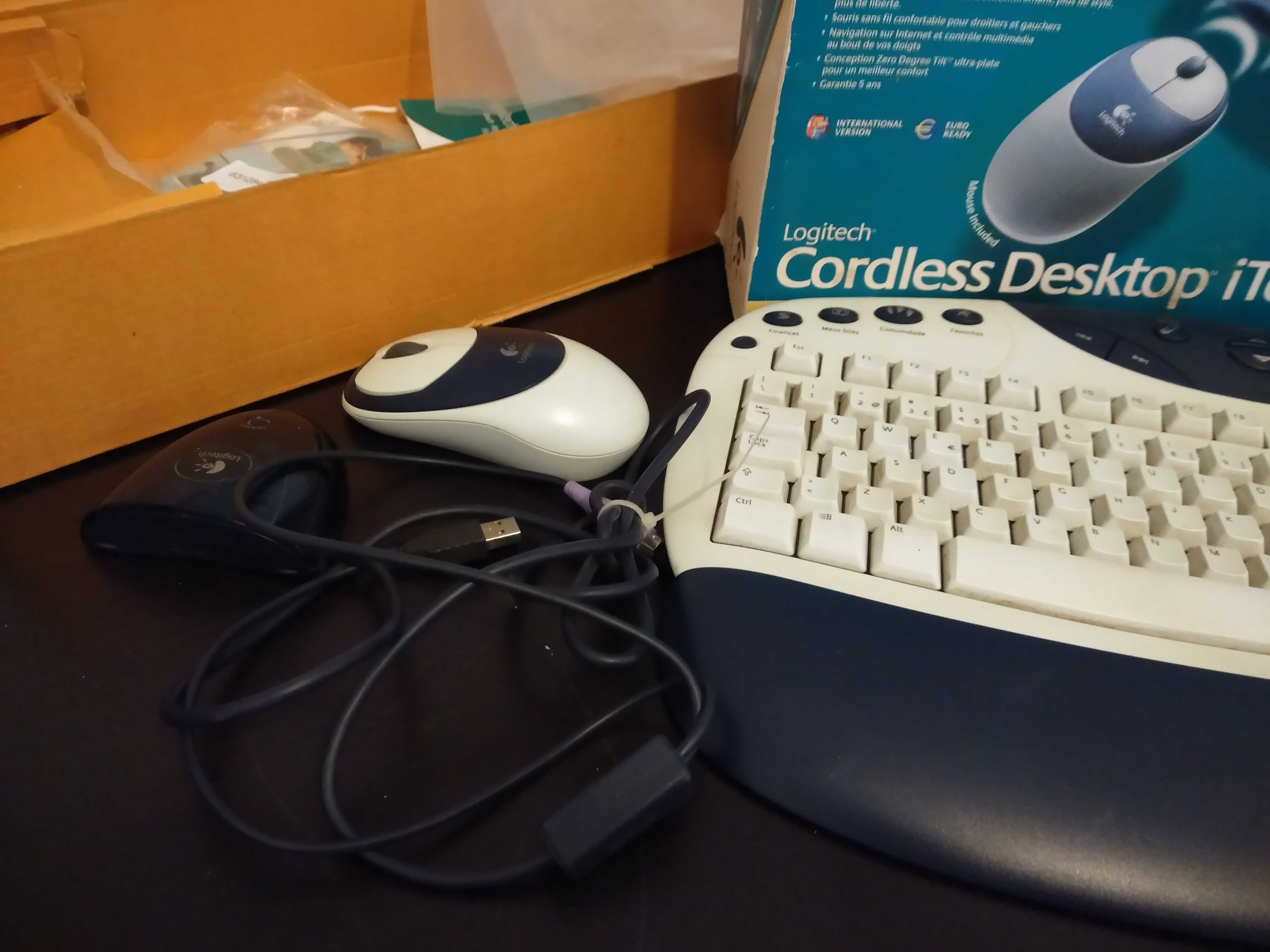 Teclado Logitech Cordless Desktop iTouch (inclui RATO) sem fios