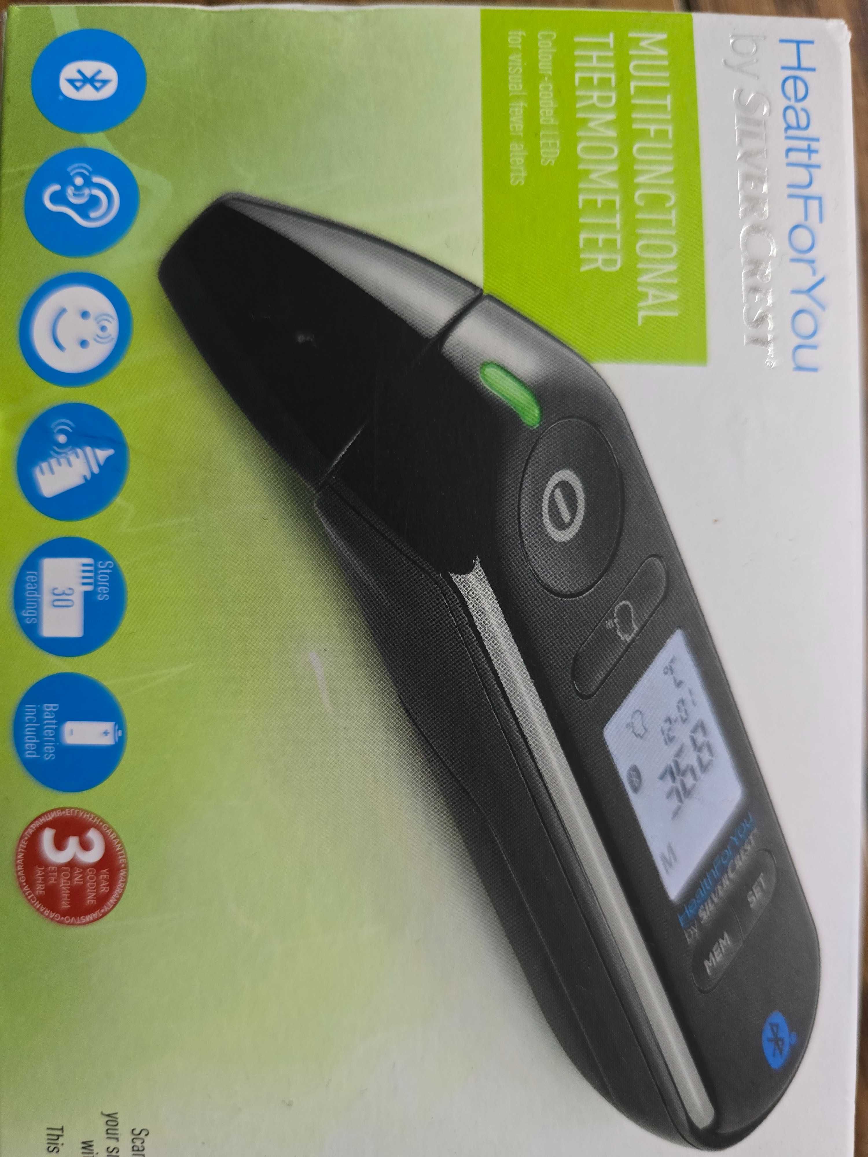 Termometr Medyczny bezdotykowy SILVERCREST SFT81 bluetooth Czarny