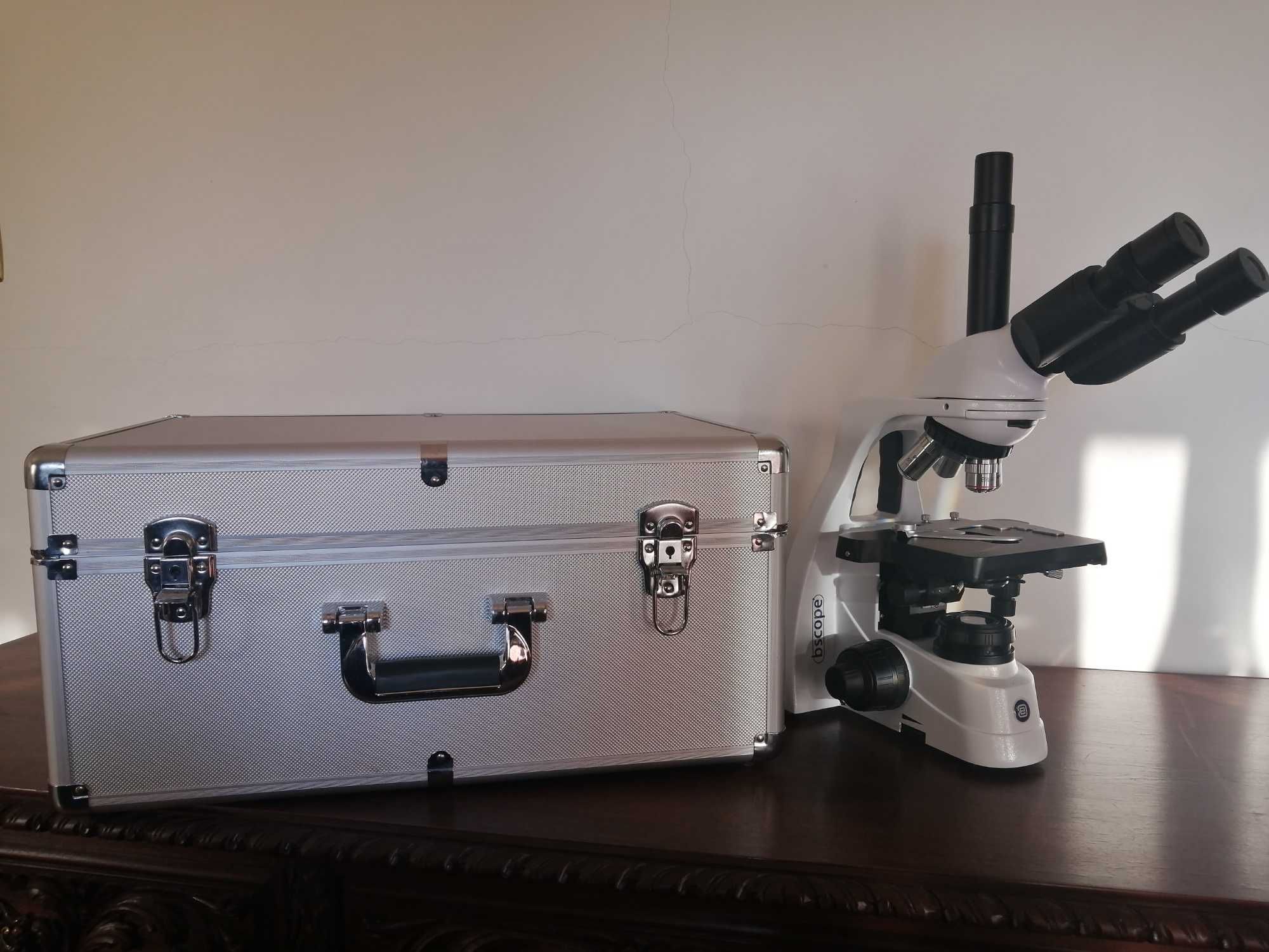 Conjunto de Microscópio Trinocular Euromex bScope – Excelente Estado!
