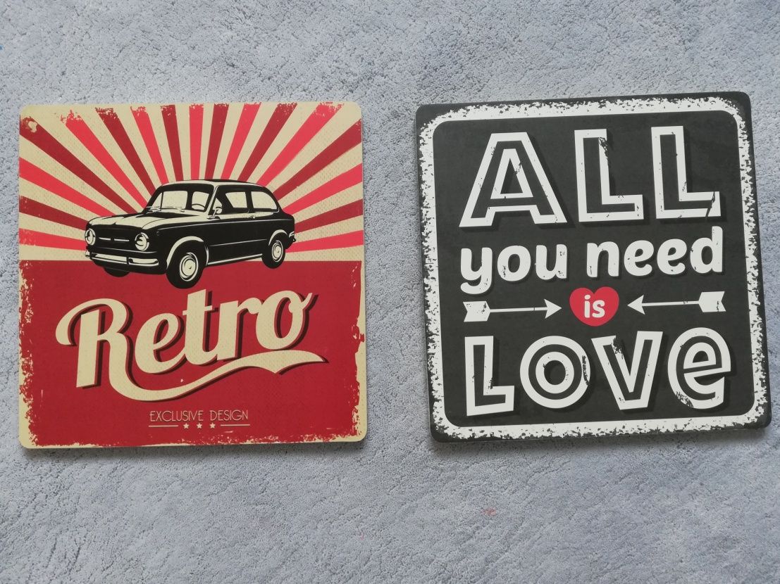 obrazki retro 2 sztuki