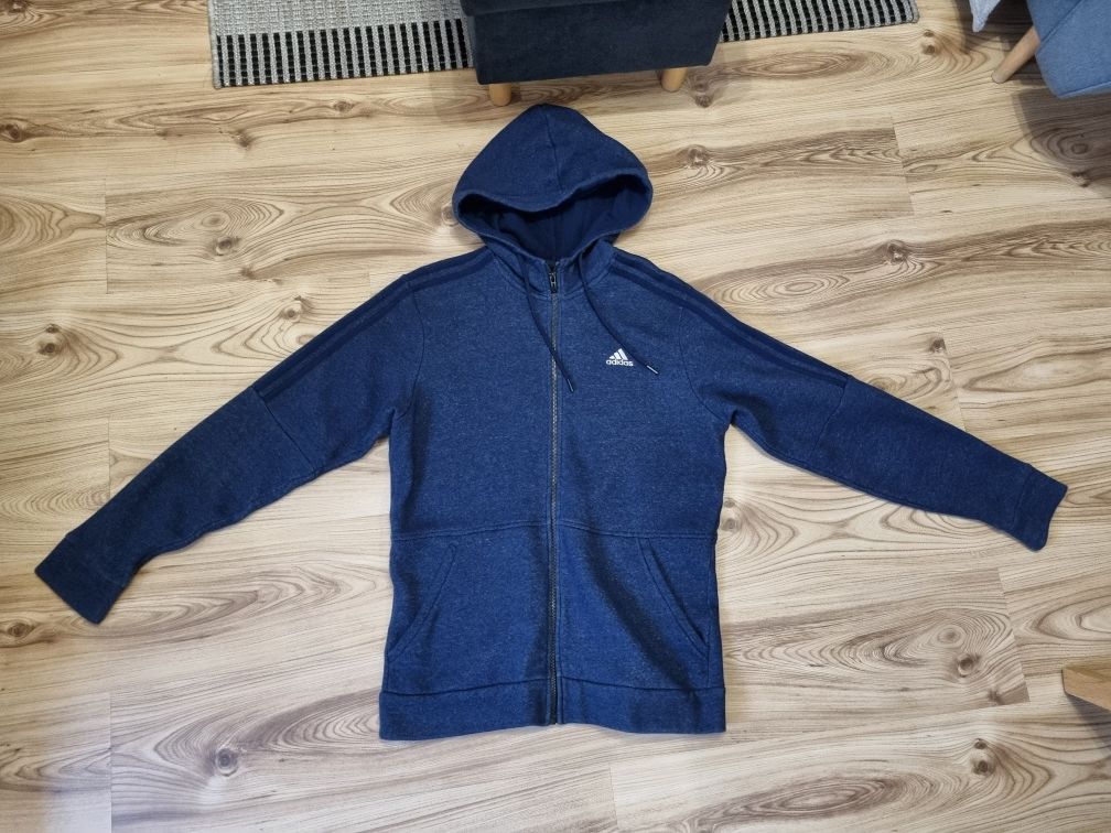 Bluza Adidas M 38 bawełniana ciepła gruba granatowa