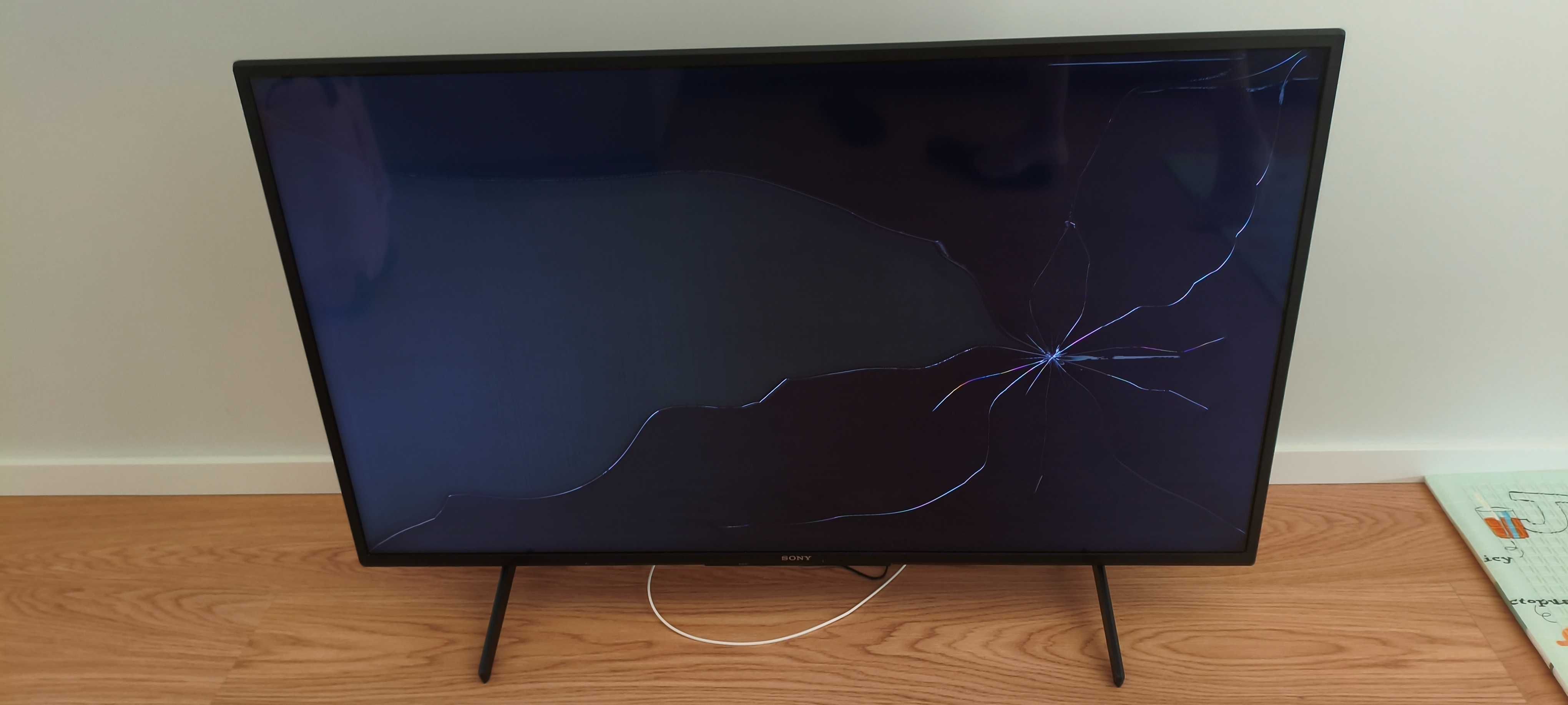 SMART TV43" (GOOGLE TV) SONY 4K KD43X81J ecrã partido
