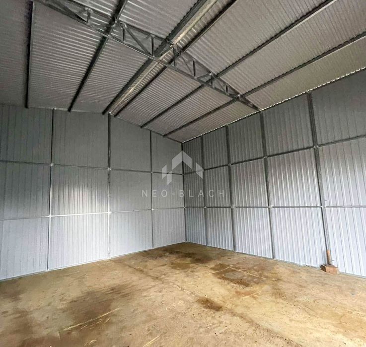 Garaż Blaszany 4X6M Brama Dwuskrzydłowa Drzwi Drewnopodobny  Nb454