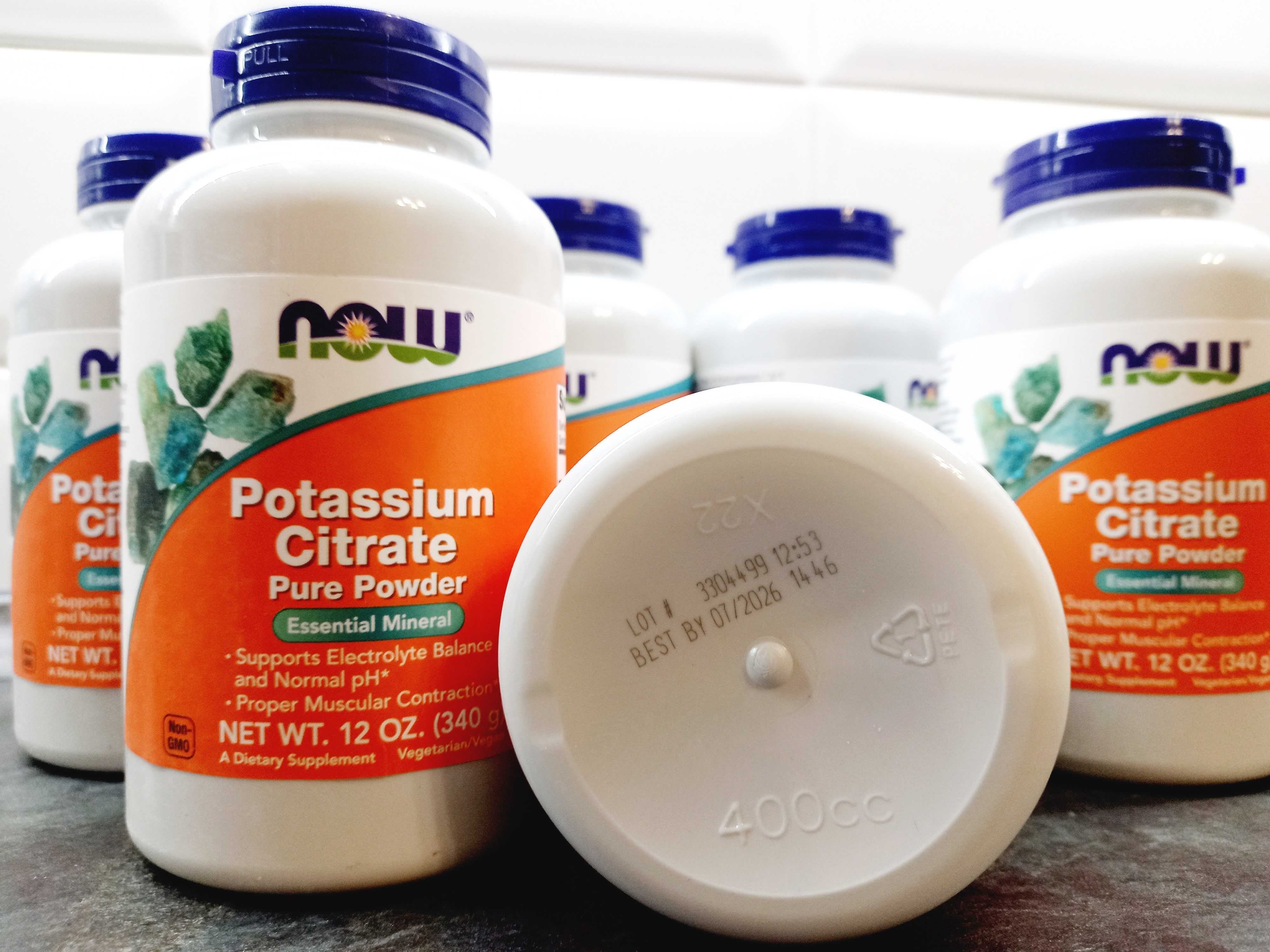 Now Foods, Potassium Citrate (340г), калий цитрат порошок, калій