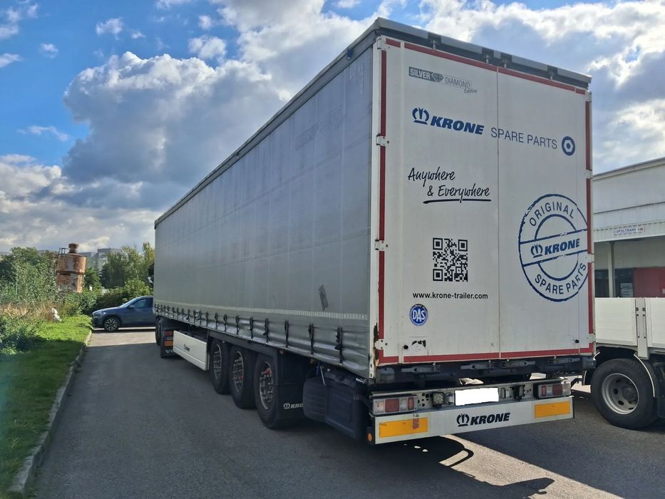 Krone SD  Naczepa Krone SD firanka, certyfikat XL