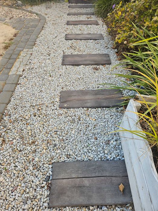 Płytki imitacja podkładów kolejowych