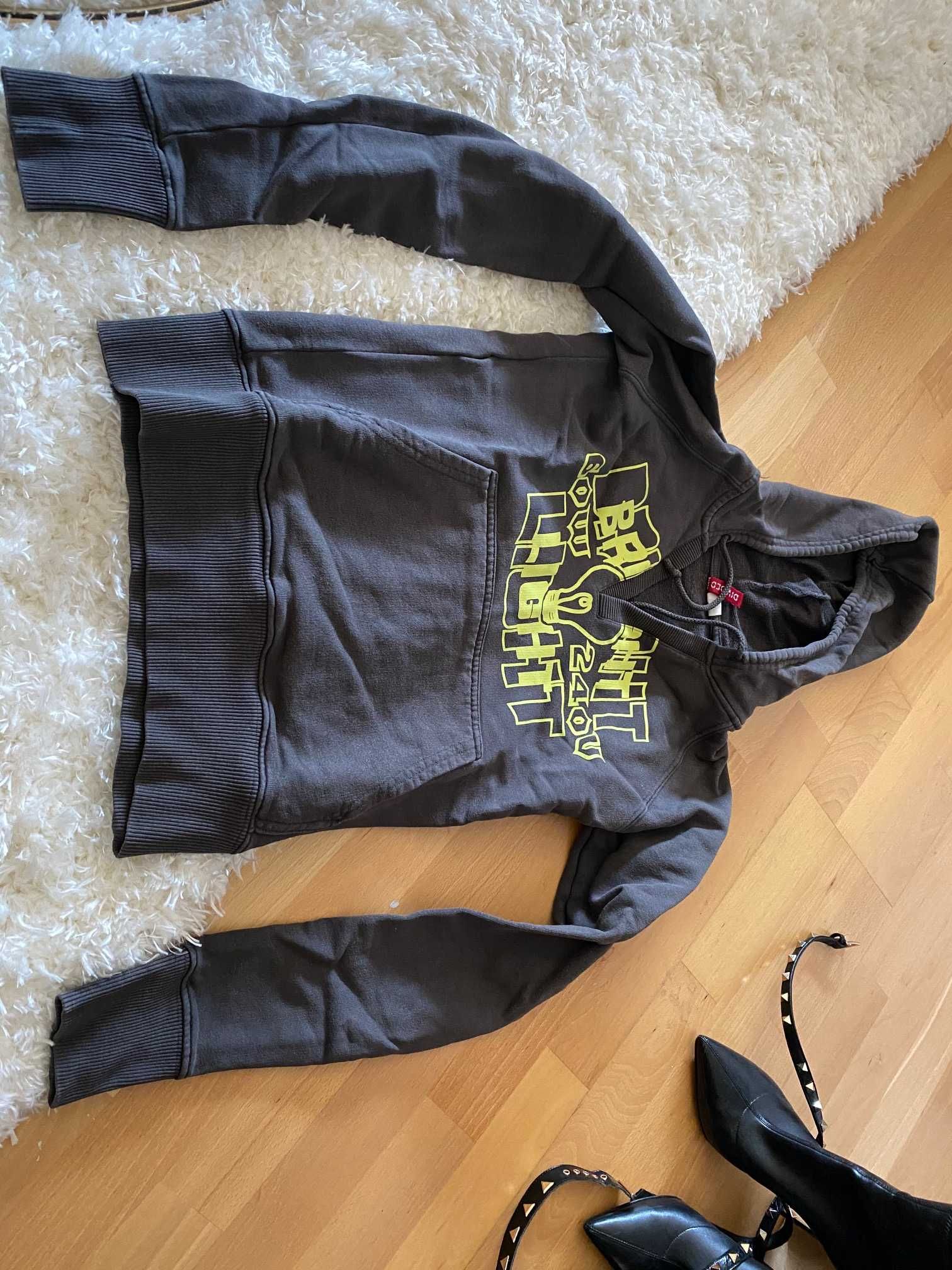 sweat hm cinzenta com capuz tamanho s