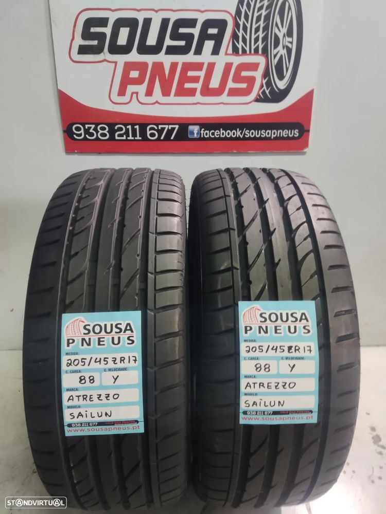 2 pneus semi novos 205-45r17 oferta dos portes