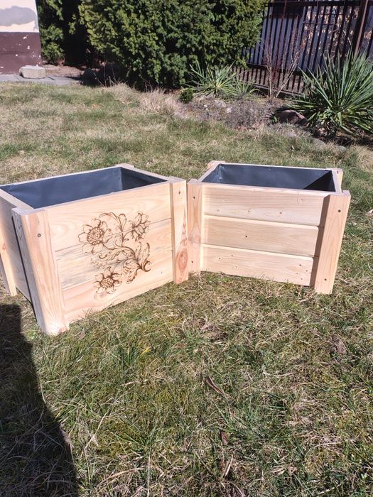 Skrzynki ogrodowe, fotel ogrodowy