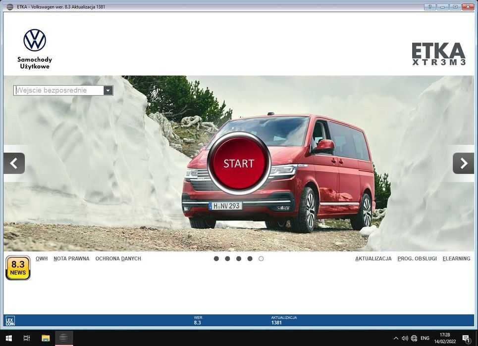 ETKA 8.3 Program Części VW Skoda Seat Audi Szukanie KATALOG 2022