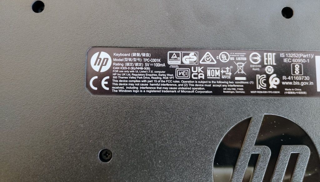 Teclado HP com Leitor de Cartões