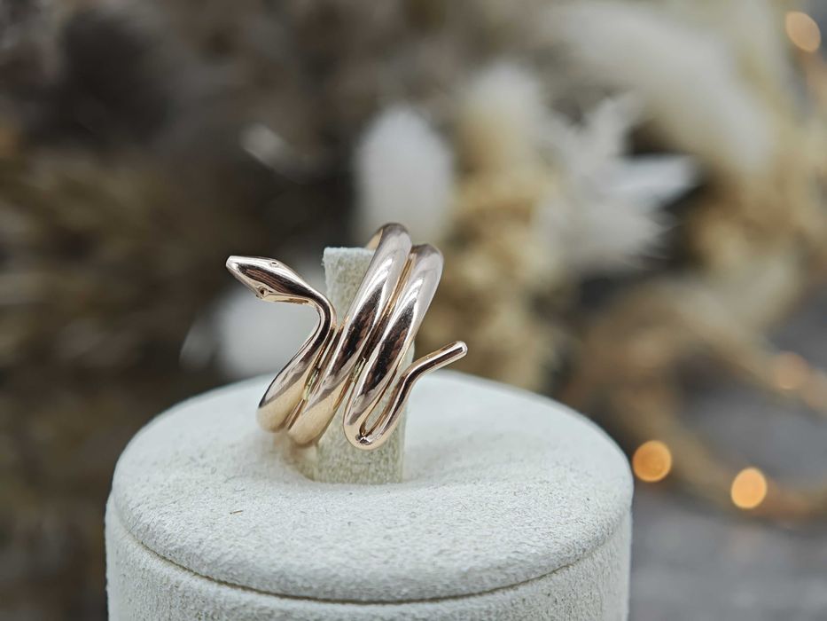 Złoty Pierścionek Żmijka Próba 585 Waga 3.86G Rozmiar 13