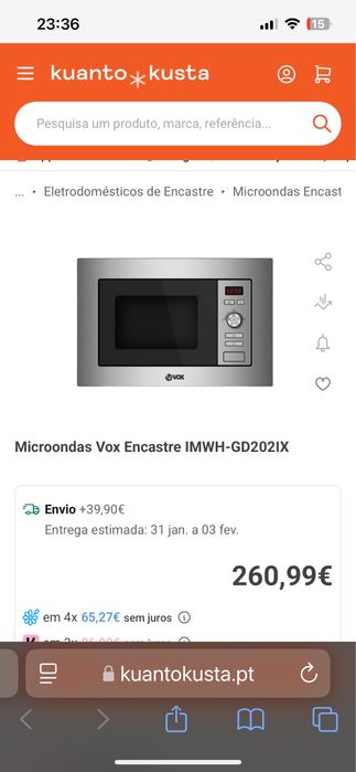 Microondas Vox Encastre IMWH-GD202IX