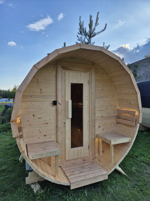 Sauna drewniana Beczka 300cm dostępna od ręki