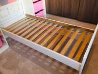 Łóżko Ikea Kritter z barierką komplet z dnem łóżka  i materacem