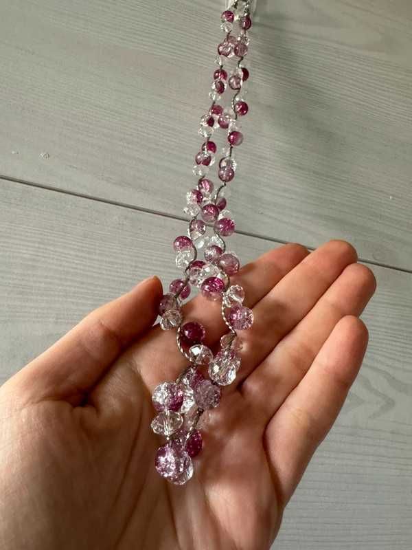 Naszyjnik z fioletowymi koralikami lolita kawaii alt pastel goth