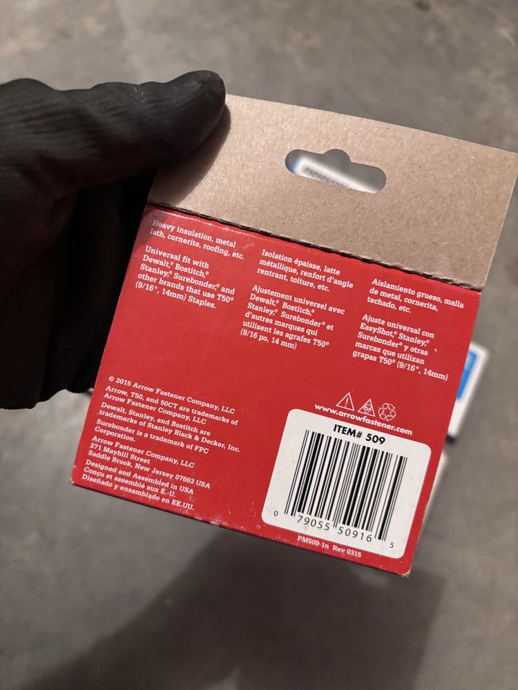 Zszywki Arrow T50 Staples 9/16” (14 mm)  9 opakowań (11 250 sztuk)