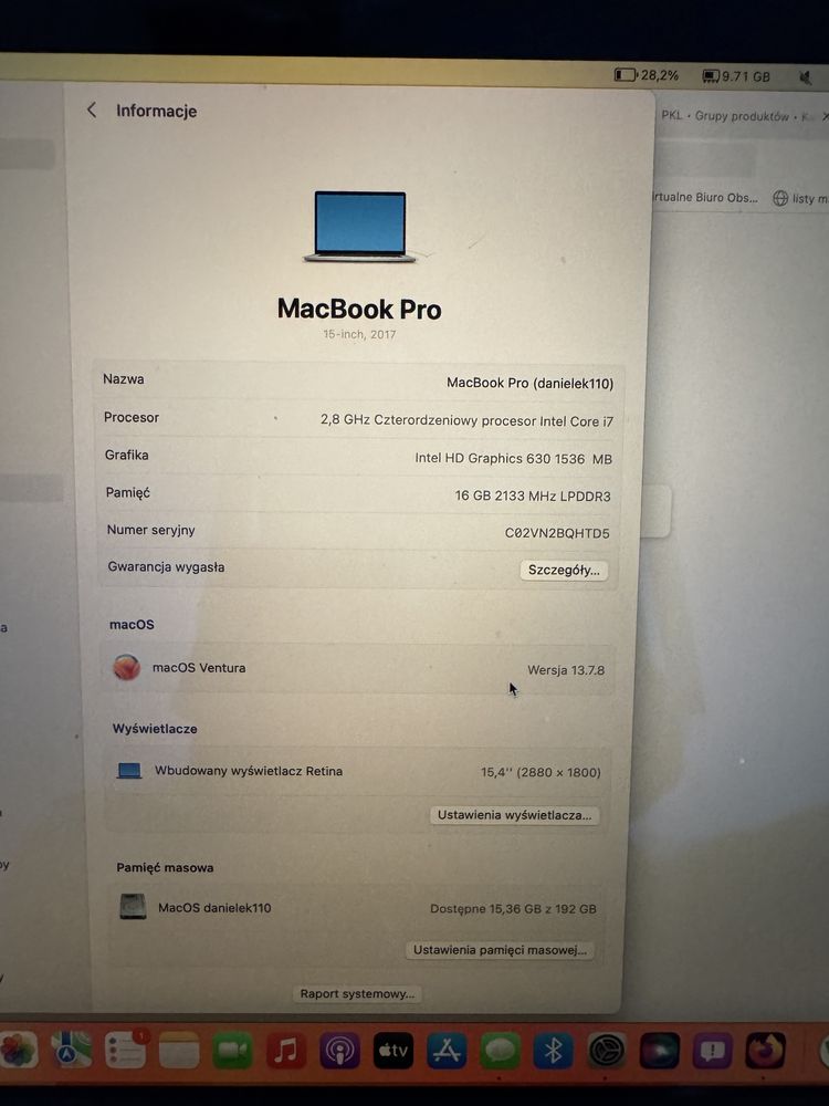 Macbook pro 2017