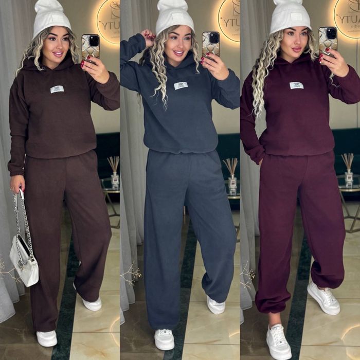 Костюм жіночий фліс штани широкі і кофта . 42-46,48-52