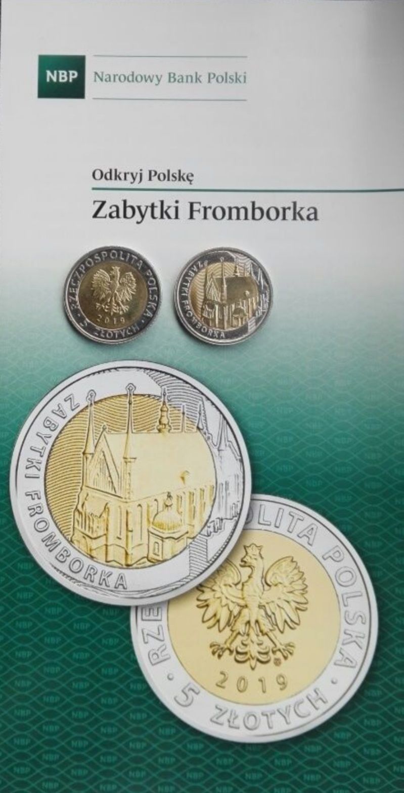 Zabytki Fromborka 5 złotych, pięć monet