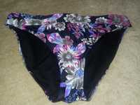 Dół od kostiumu kąpielowego majtki F&F r.46 nowe czarne w kwiaty #4