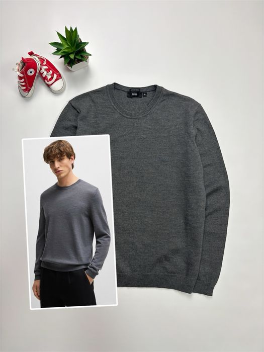 Свитер джемпер Hugo Boss Regular Fit Merino Sweater оригинал size M, L