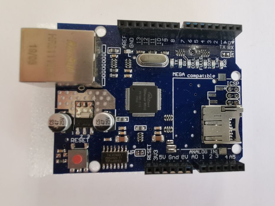 Ethernet Shield W5100 R3 z gniazdem microSD do Arduino UNO/Mega