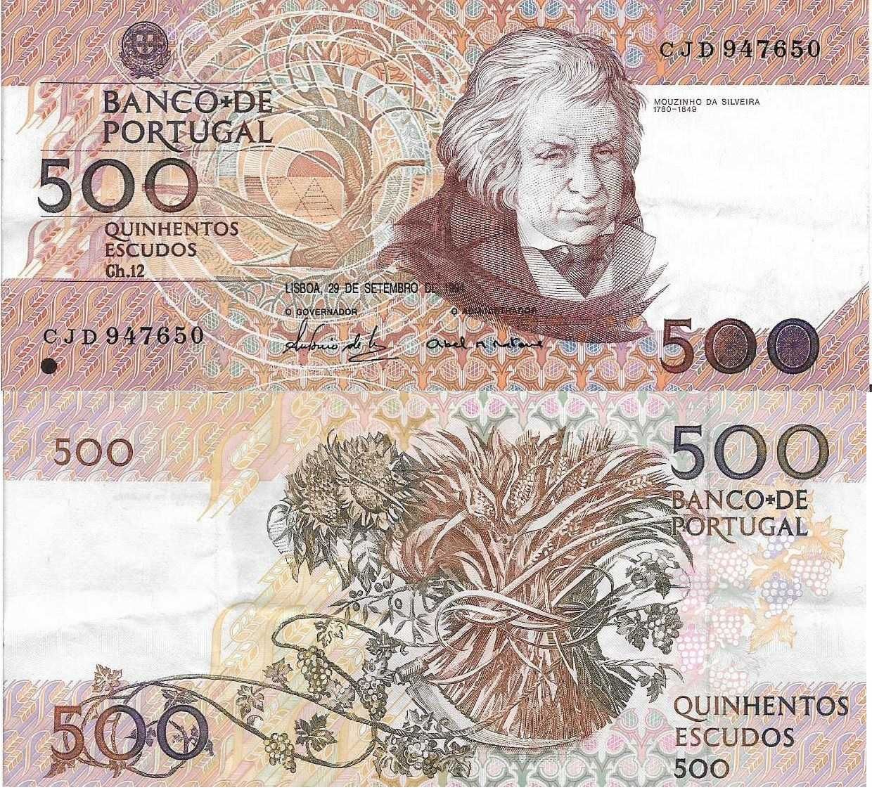 Portugal - - - 500$00 - Mouzinho da Silveira - - - - - Notas