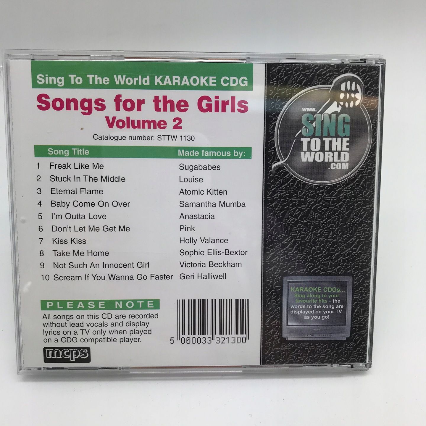 Cd - Various - Karaoke Hits Songs 4 The Girls Vol.2/2002 Pop