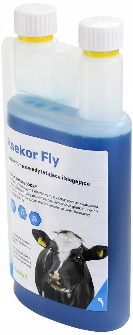 ASEKOR FLY Preparat na Owady Latające i Biegające dla BYDŁA 1000 ml