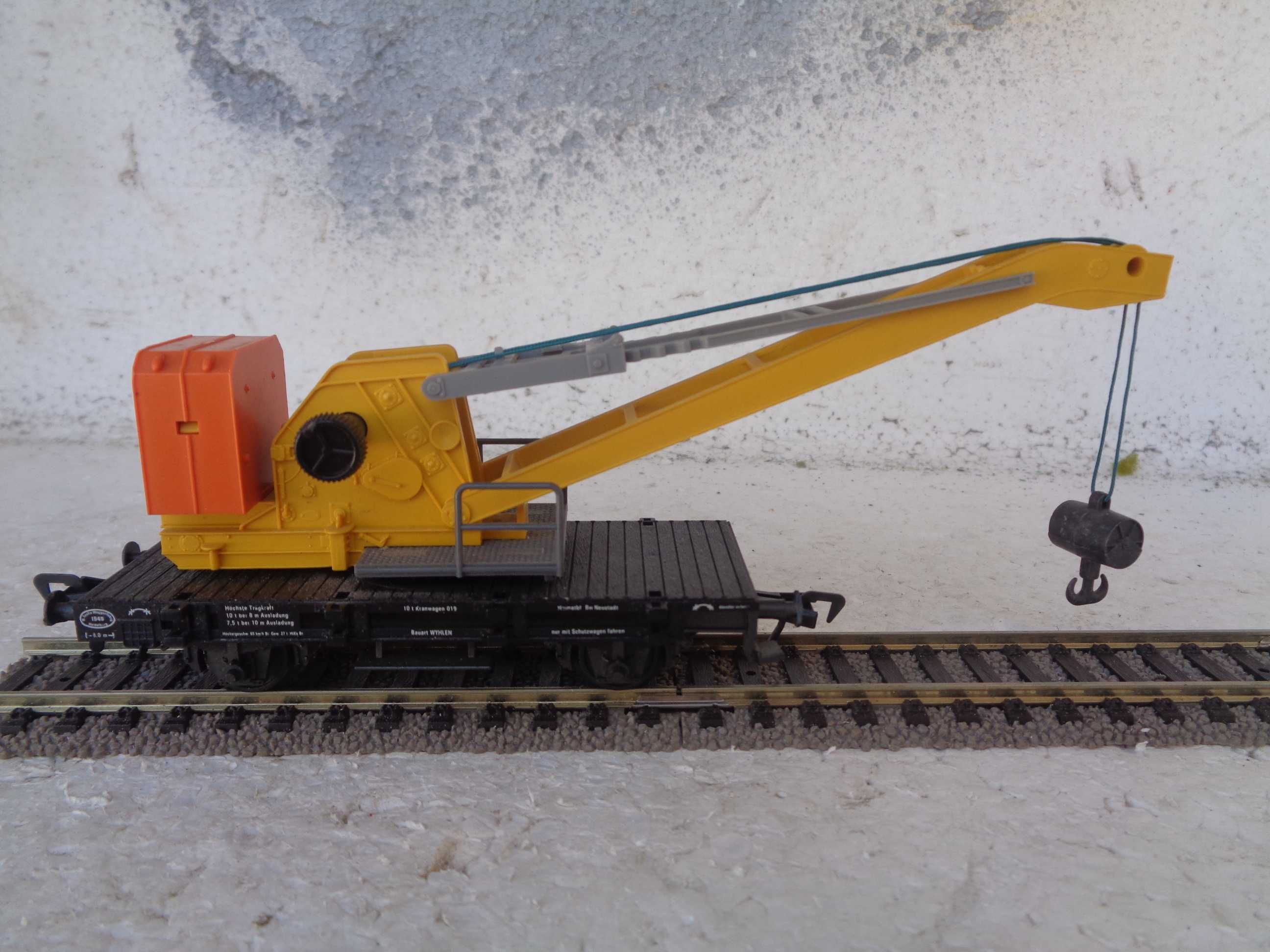 1:87 Fleischmann Carruagem Grua comboio