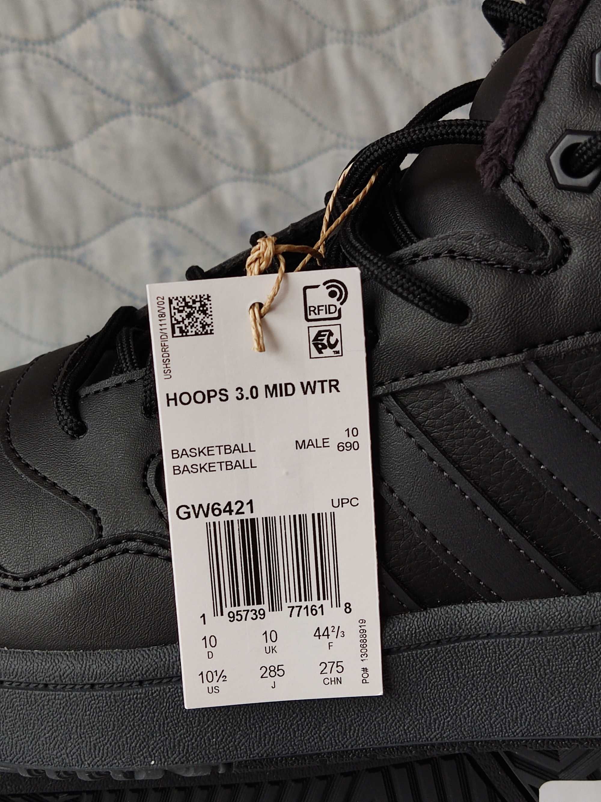 Чоловічи кросівки Adidas Hoops 3.0 Mid Winterized Shoes (р. 10.5)