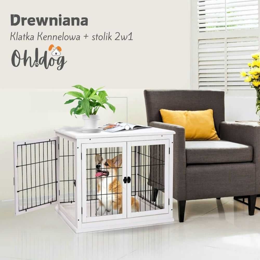 Klatka Kennelowa dla Psa L Oh!Dog Drewniana Eco Domek Kojec Szafka