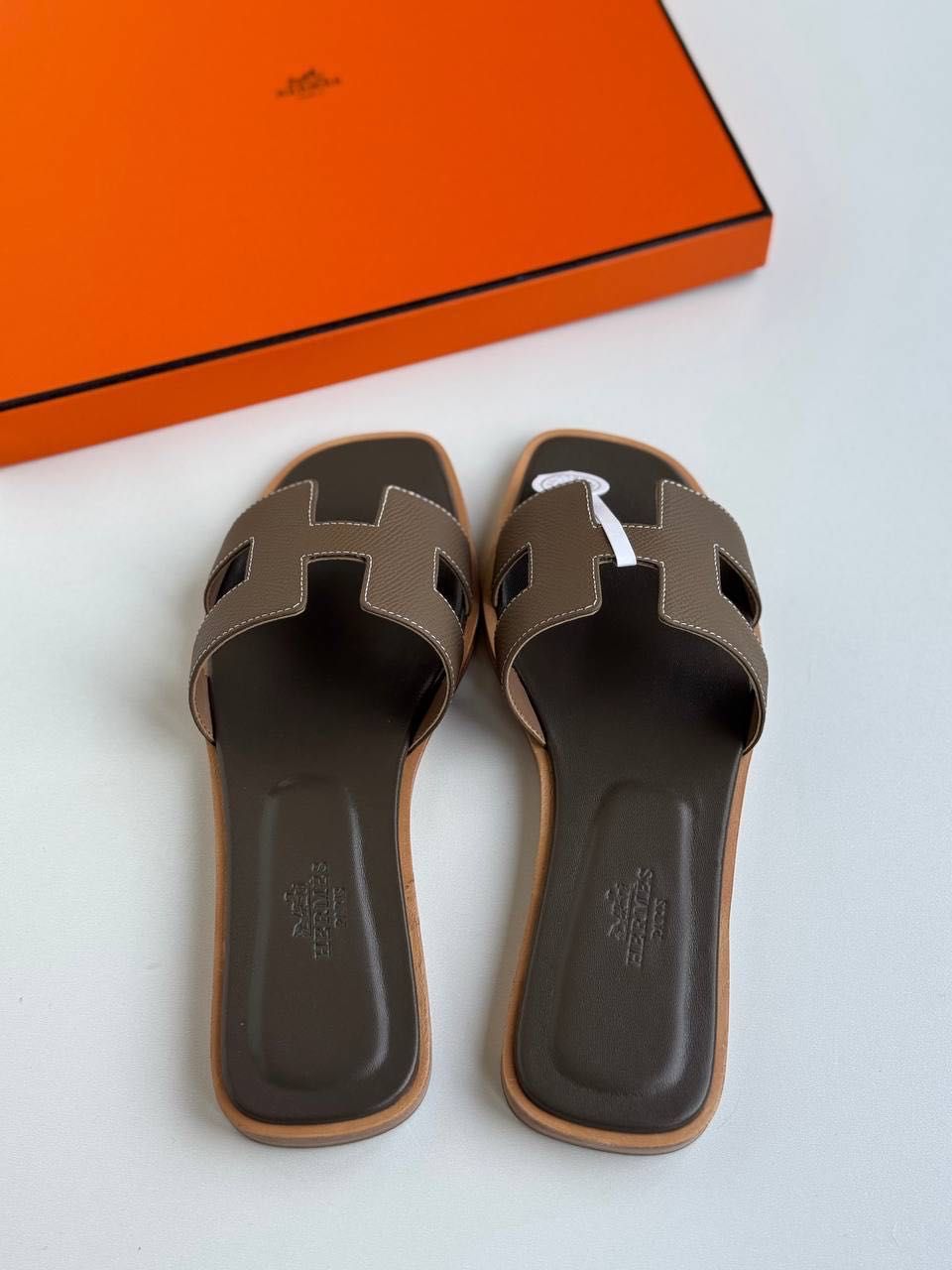 Skórzane klapki Khaki ! Premium! 36-41

750