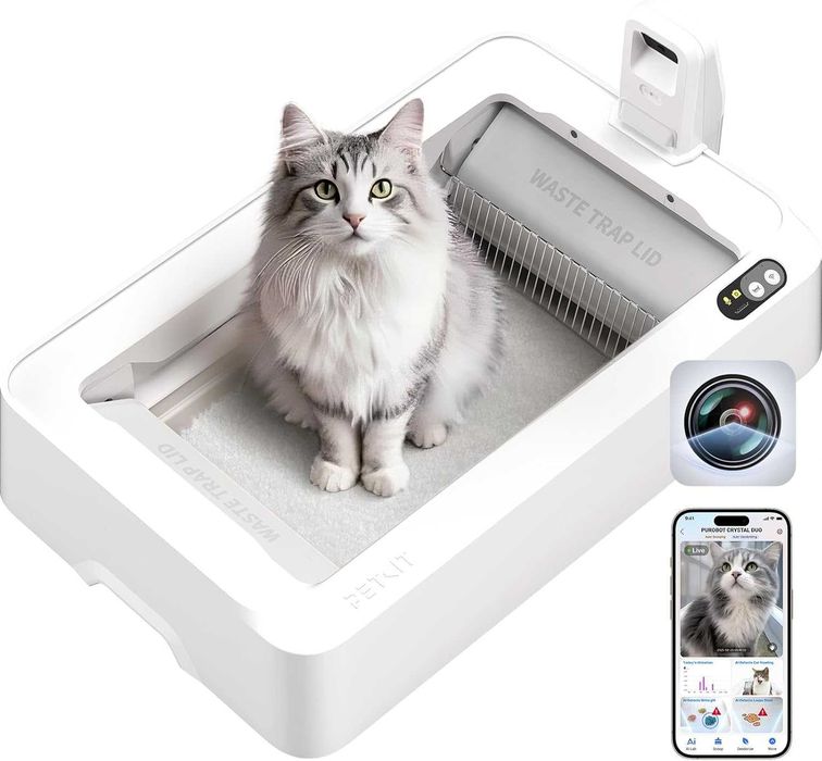 Petkit Purobot Crystal Duo - Caixa de Areia Automática para gatos