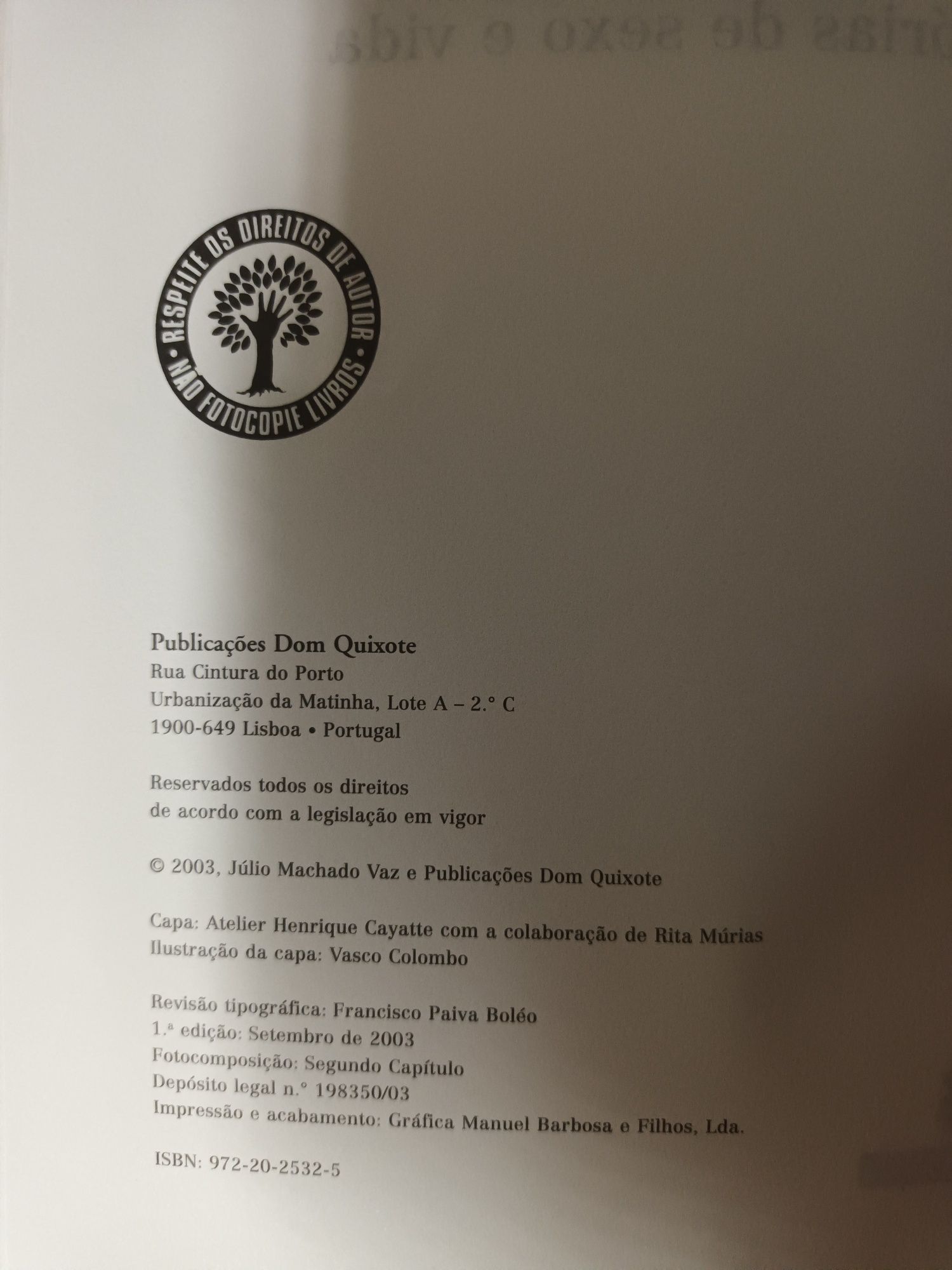 Livro Júlio Machado Vaz Olhos Nos Olhos